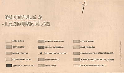 Detail, Municipal Planning Map showing Land Use symbology