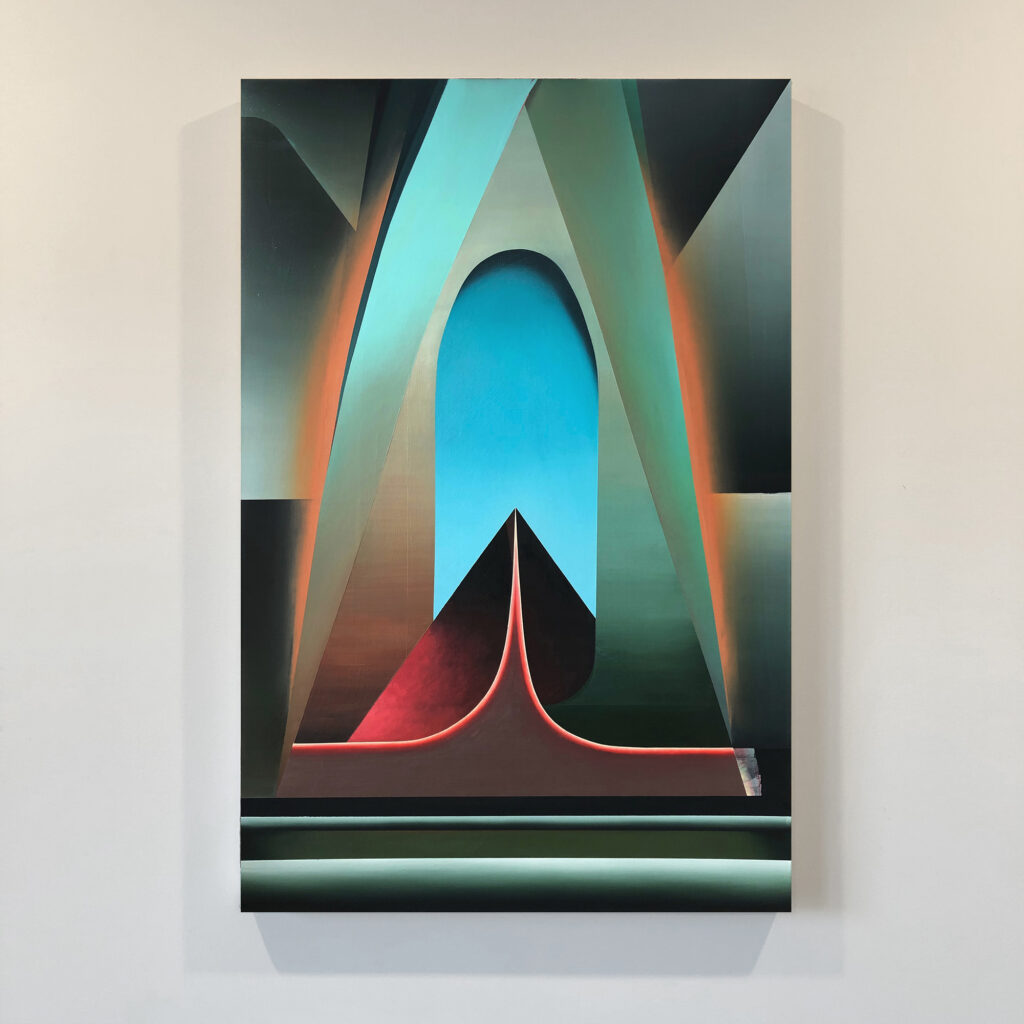 Single–pointed attention Oil, caulk on canvas 36 x 24in 2019